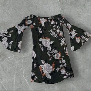 Green floral dress